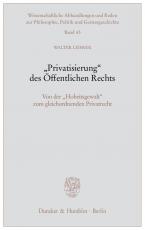 Cover-Bild "Privatisierung" des Öffentlichen Rechts.