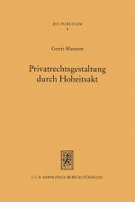 Cover-Bild Privatrechtsgestaltung durch Hoheitsakt