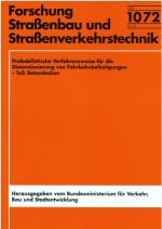 Cover-Bild Probabilistische Verfahrensweise für die Dimensionierung von Fahrbahnbefestigungen - Teil: Betondecken