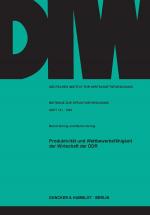 Cover-Bild Produktivität und Wettbewerbsfähigkeit der Wirtschaft der DDR.
