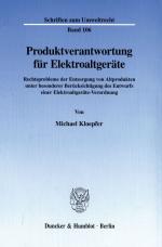 Cover-Bild Produktverantwortung für Elektroaltgeräte.