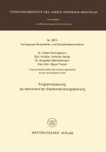 Cover-Bild Programmplanung als Instrument der Stadtentwicklungsplanung