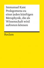 Cover-Bild Prolegomena zu einer jeden künftigen Metaphysik, die als Wissenschaft wird auftreten können