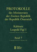 Cover-Bild Protokolle des Ministerrates der Zweiten Republik der Republik Österreich. Kabinett Leopold Figl I, 20. Dezember 1945 bis 8. November 1949. Band 7