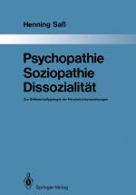 Cover-Bild Psychopathie — Soziopathie — Dissozialität