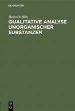 Cover-Bild Qualitative Analyse unorganischer Substanzen