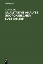 Cover-Bild Qualitative Analyse unorganischer Substanzen