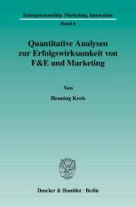 Cover-Bild Quantitative Analysen zur Erfolgswirksamkeit von F&E und Marketing.