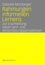 Cover-Bild Rahmungen informellen Lernens