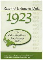 Cover-Bild Raten und Erinnern Quiz 1923