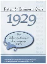 Cover-Bild Raten und Erinnern Quiz 1929
