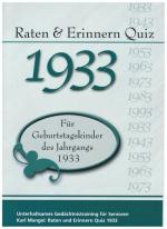Cover-Bild Raten und Erinnern Quiz 1933
