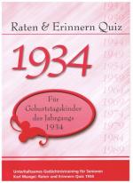 Cover-Bild Raten und Erinnern Quiz 1934