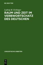 Cover-Bild Raum und Zeit im Verbwortschatz des Deutschen