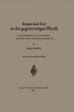 Cover-Bild Raum und Zeit in der gegenwärtigen Physik