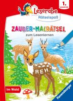 Cover-Bild Ravensburger Leserabe Zauber-Malrätsel zum Lesenlernen: Im Wald (1. Lesestufe), Malen auf Zauberpapier, Rätsel, Lesen lernen Vorschule, Rätselbuch ab 6 Jahre