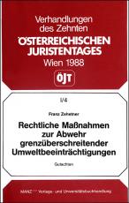 Cover-Bild Rechl.Maßnahmen zur Abwehr grenzüberschreitender Umwelt- beeinträchtigungen