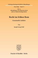 Cover-Bild Recht im frühen Rom.