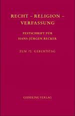 Cover-Bild Recht-Religion-Verfassung