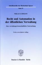 Cover-Bild Recht und Automation in der öffentlichen Verwaltung.