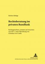 Cover-Bild Rechtsberatung im privaten Rundfunk