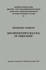 Cover-Bild Rechtsentwicklung in Preussen