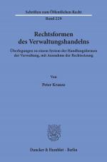 Cover-Bild Rechtsformen des Verwaltungshandelns.