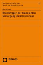 Cover-Bild Rechtsfragen der ambulanten Versorgung im Krankenhaus