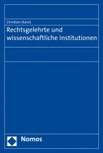 Cover-Bild Rechtsgelehrte und wissenschaftliche Institutionen