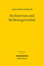 Cover-Bild Rechtsirrtum und Rechtsungewissheit