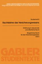 Cover-Bild Rechtslehre des Versicherungswesens (RLV)