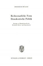 Cover-Bild Rechtsstaatliche Form – Demokratische Politik.