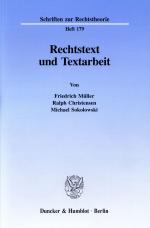 Cover-Bild Rechtstext und Textarbeit.