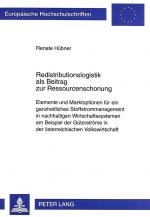 Cover-Bild Redistributionslogistik als Beitrag zur Ressourcenschonung