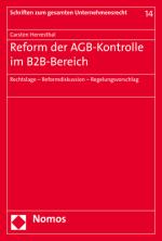Cover-Bild Reform der AGB-Kontrolle im B2B-Bereich
