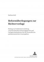 Cover-Bild Reformüberlegungen zur Richtervorlage