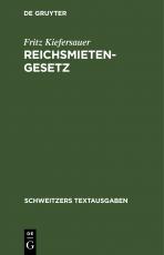 Cover-Bild Reichsmietengesetz