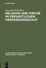 Cover-Bild Religion und Kirche im freiheitlichen Verfassungsstaat