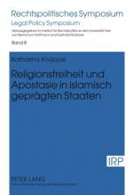 Cover-Bild Religionsfreiheit und Apostasie in islamisch geprägten Staaten