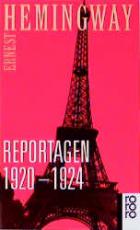 Cover-Bild Reportagen 1920 - 1924