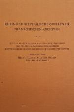 Cover-Bild Rheinisch-Westfälische Quellen in französischen Archiven