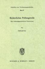 Cover-Bild Richterliches Prüfungsrecht.