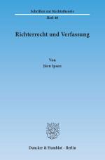 Cover-Bild Richterrecht und Verfassung.