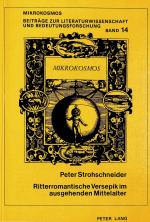 Cover-Bild Ritterromantische Versepik im ausgehenden Mittelalter