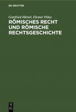 Cover-Bild Römisches Recht und Römische Rechtsgeschichte