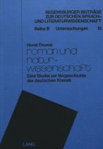 Cover-Bild Roman und Naturwissenschaft