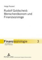 Cover-Bild Rudolf Goldscheid: Menschenökonom und Finanzsoziologe