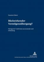 Cover-Bild Rückwirkender Vermögensübergang?