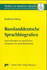 Cover-Bild Russlanddeutsche Sprachbiographien