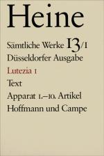 Cover-Bild Sämtliche Werke. Historisch-kritische Gesamtausgabe der Werke. Düsseldorfer Ausgabe / Lutezia I